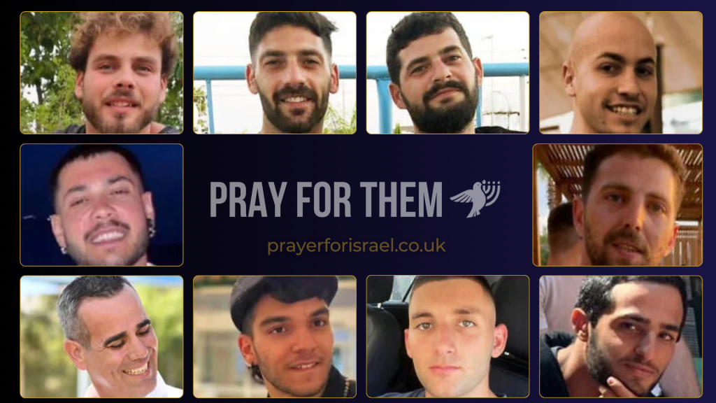 Praying for the 10 hostages who need to come home to Israel from Gaza