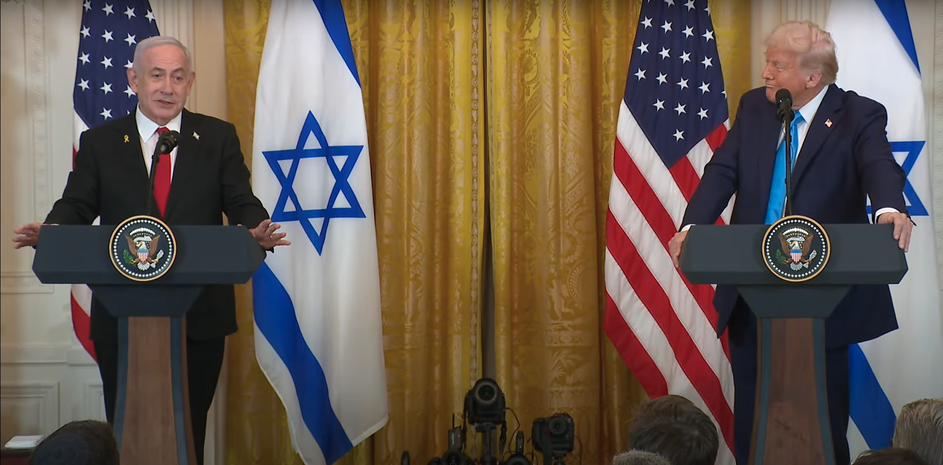 Trump and Netenyahu at Jan 2025 Press conference in US